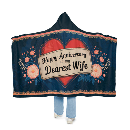 Happy Anniversary to My Dearest Wife Snuggle Blanket