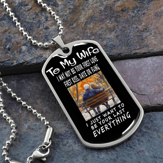 To My Wife Dog Tag Necklace