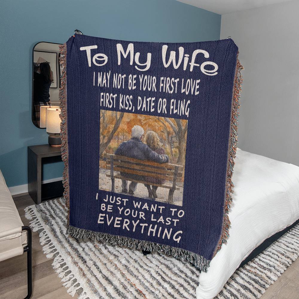 To My Wife Woven Blanket