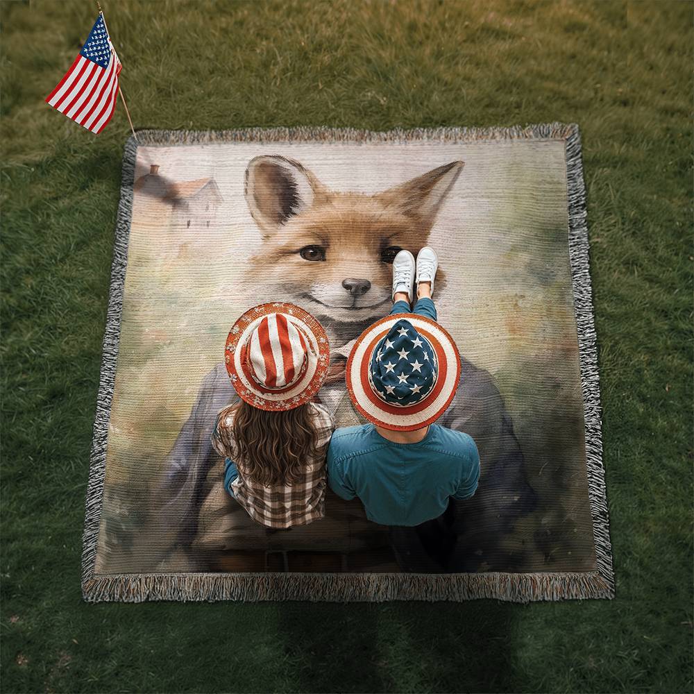 Mr Fox Woven Blanket