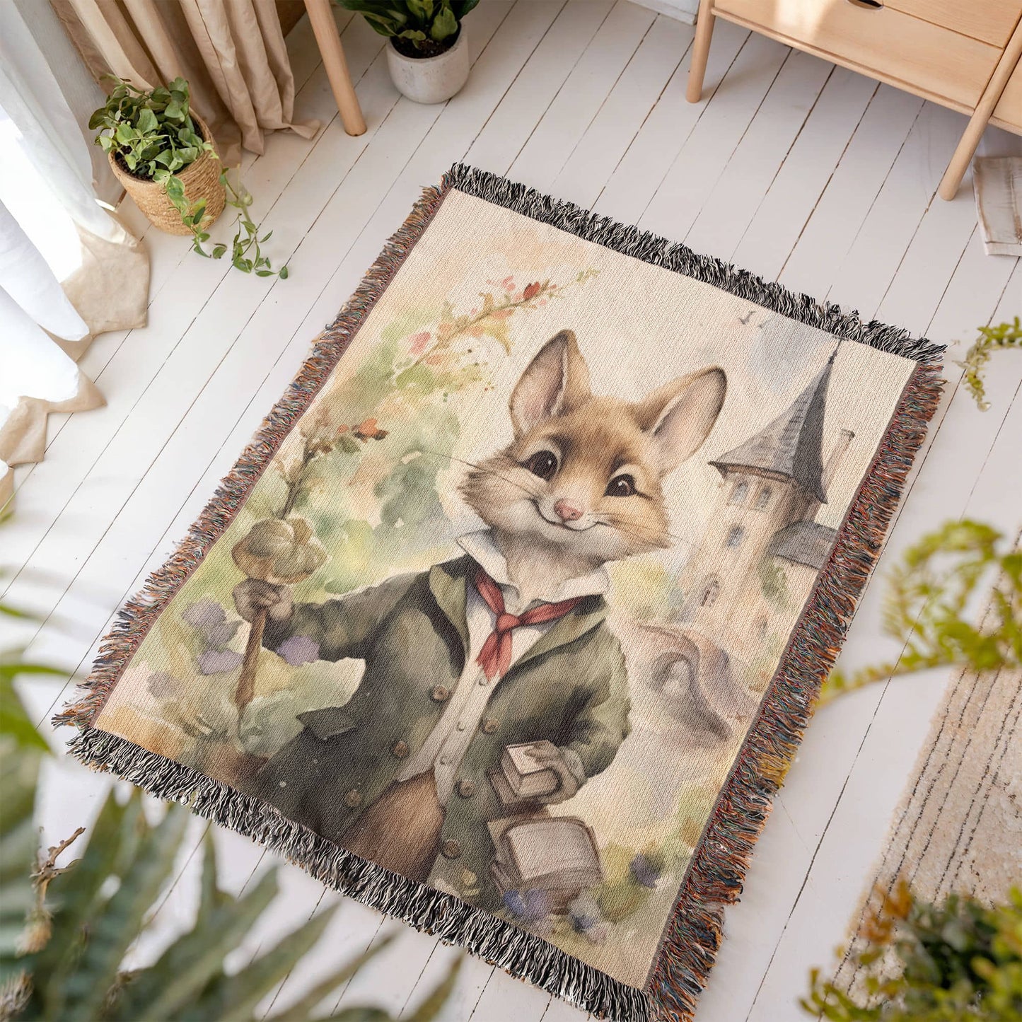 Mr Fox Woven Blanket