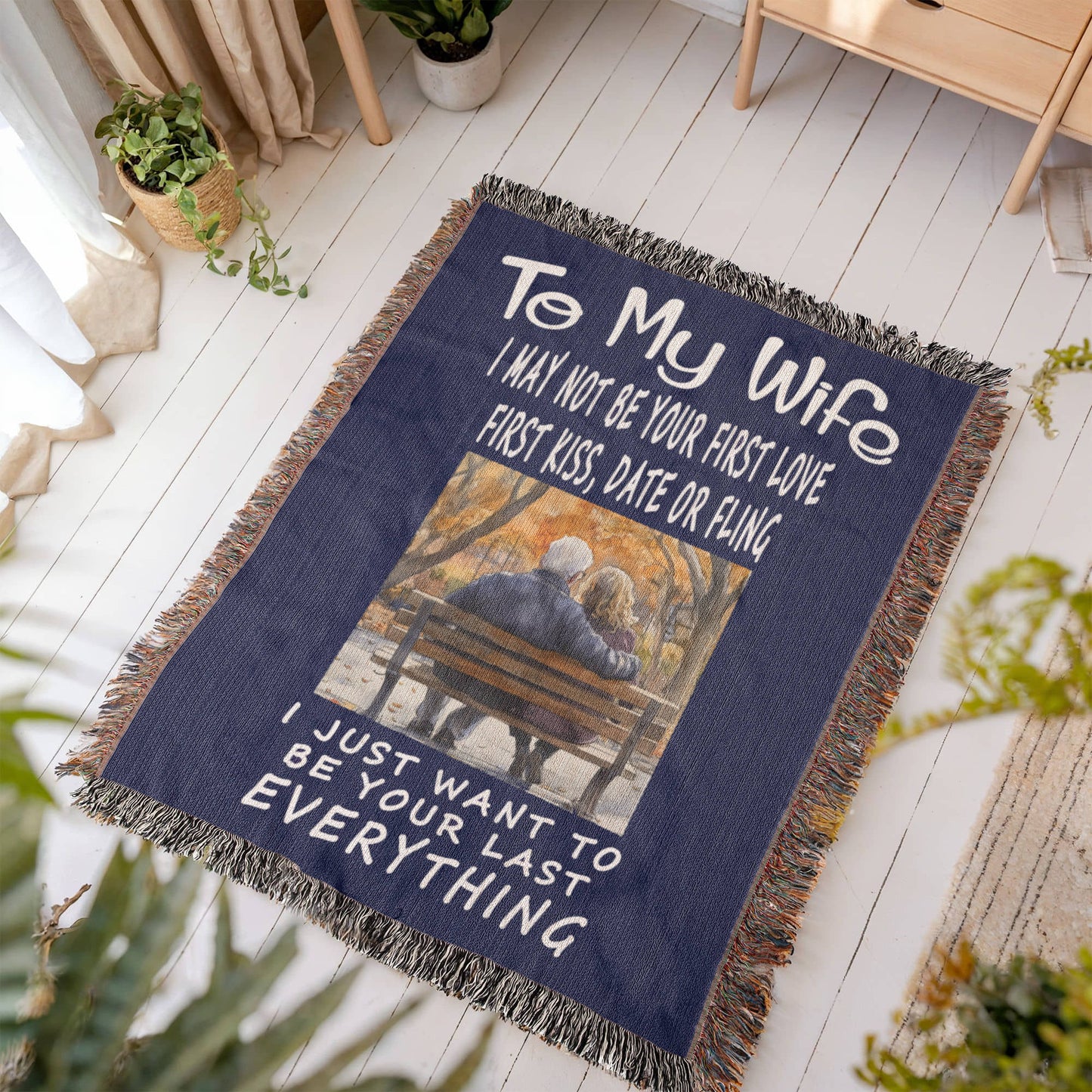 To My Wife Woven Blanket