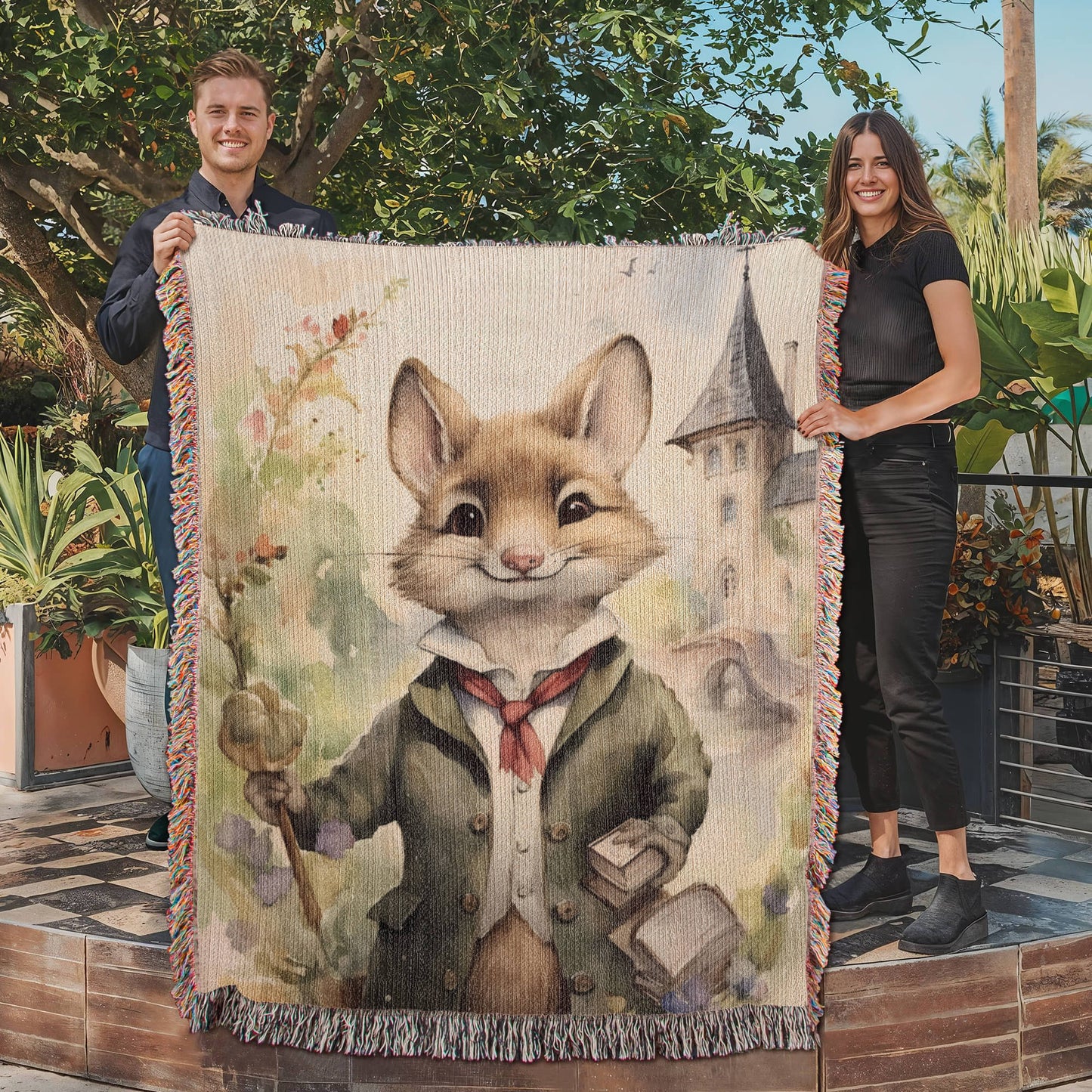 Mr Fox Woven Blanket