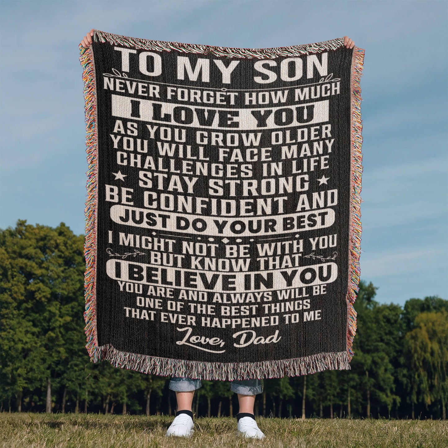 To My Son Woven Blanket