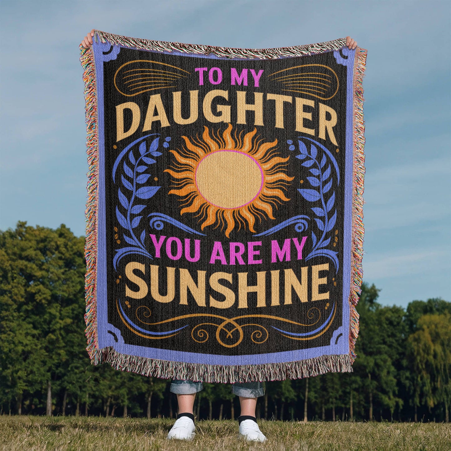 To My Daughter Woven Blanket