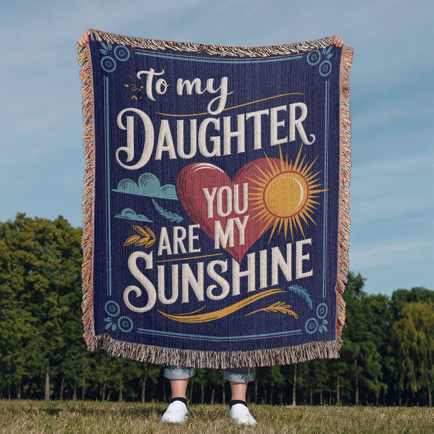 To My Daughter Woven Blanket