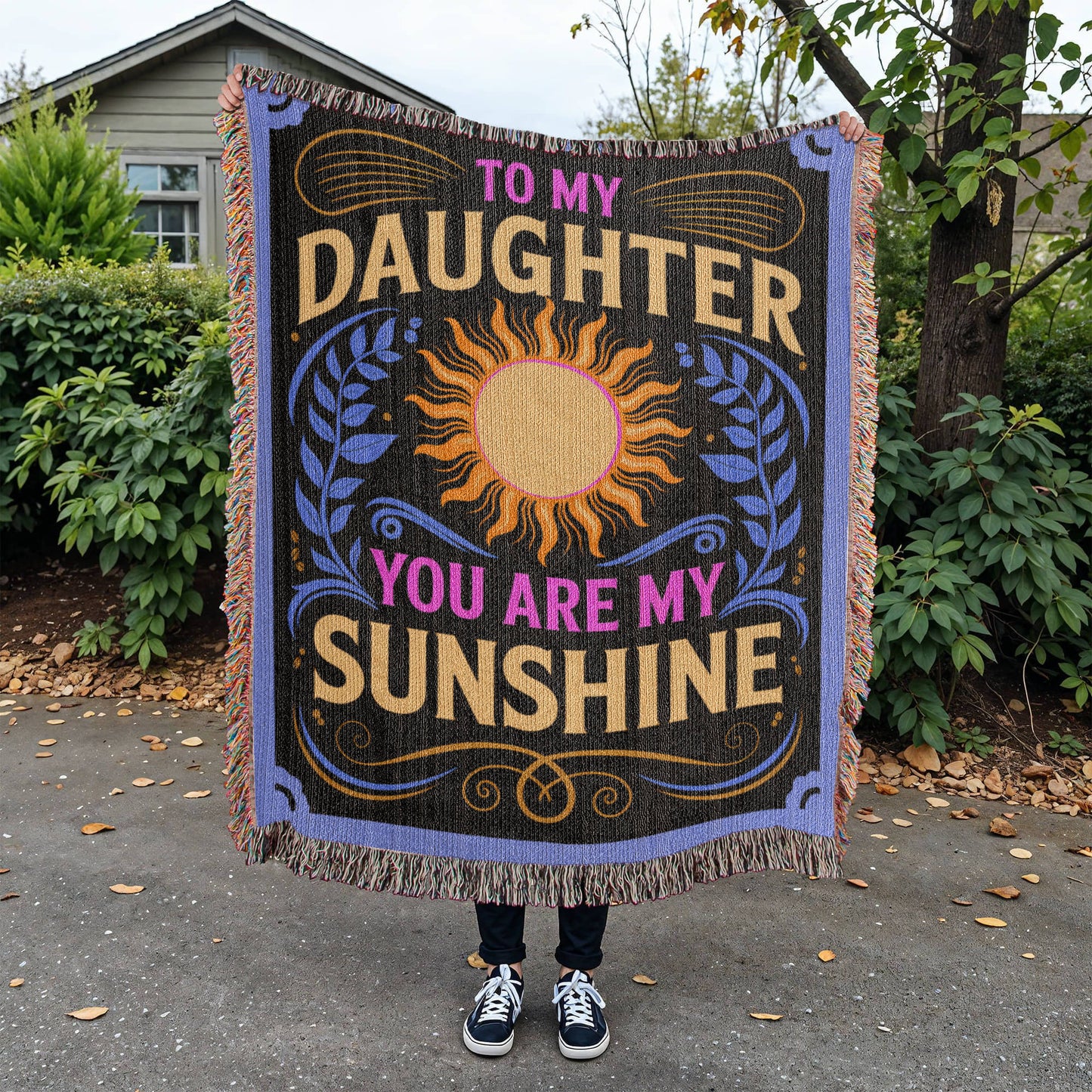 To My Daughter Woven Blanket