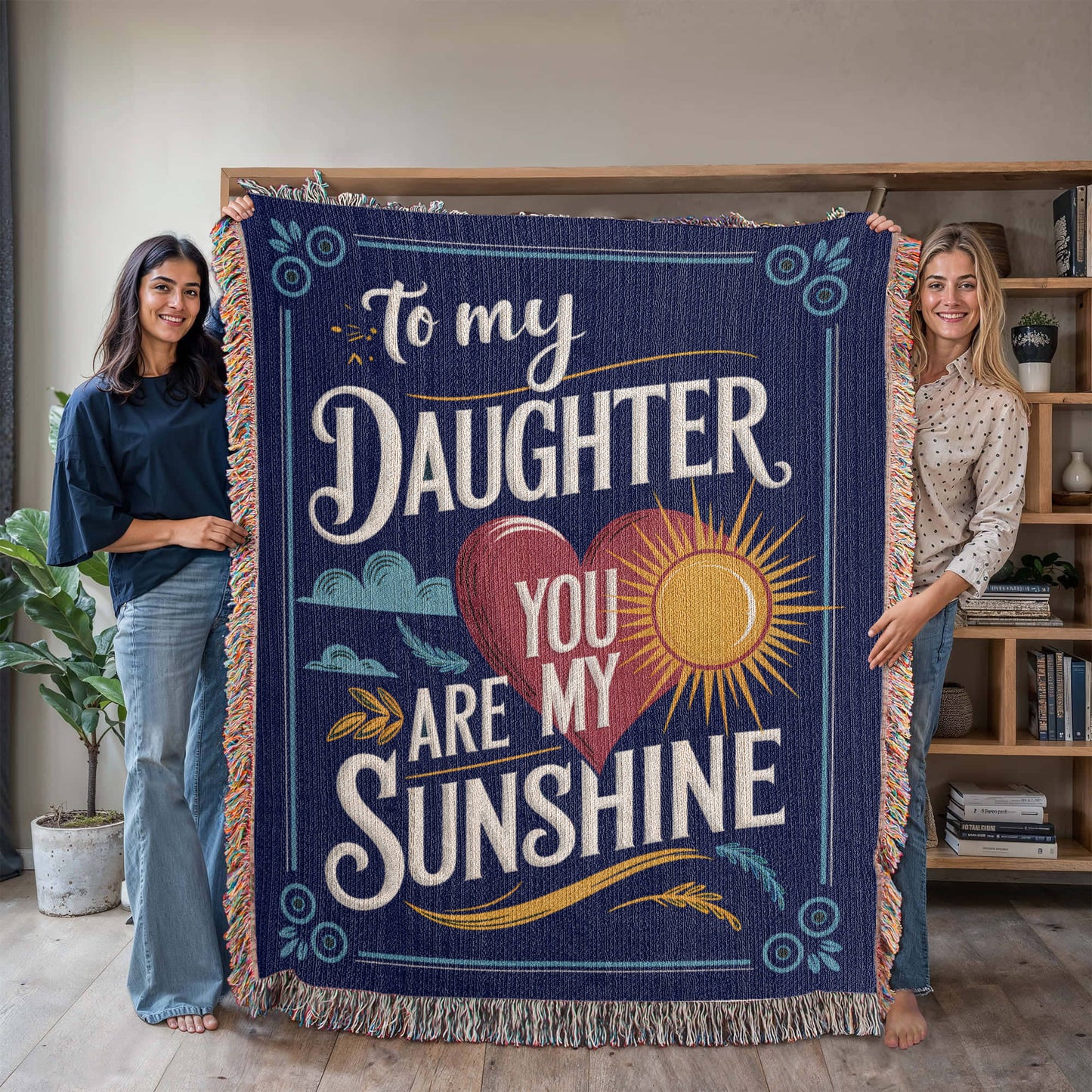 To My Daughter Woven Blanket