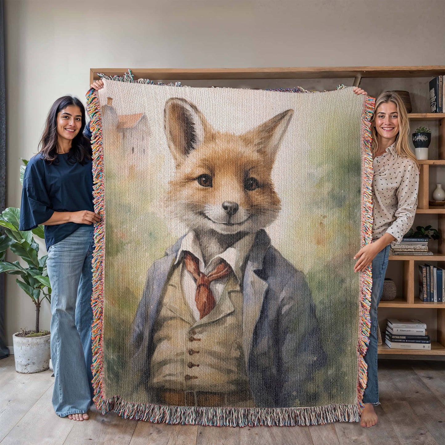 Mr Fox Woven Blanket