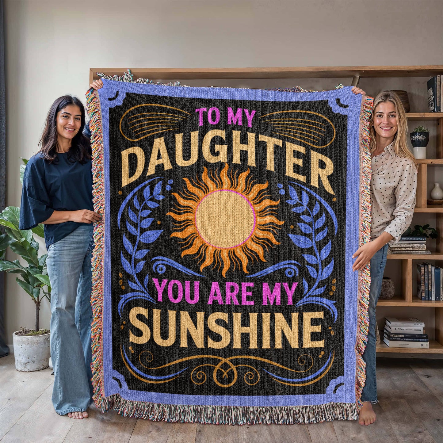 To My Daughter Woven Blanket