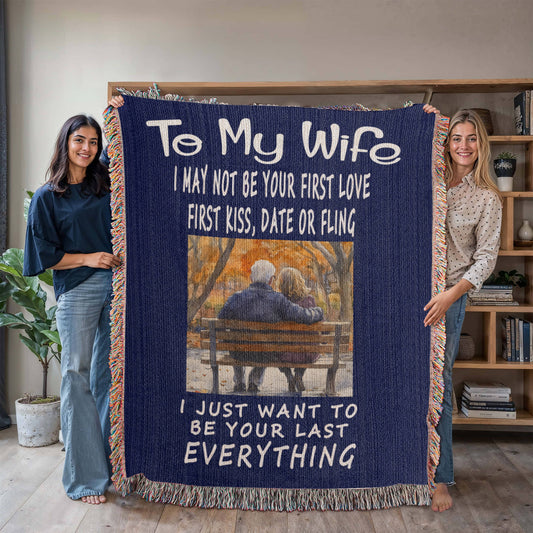 To My Wife Woven Blanket