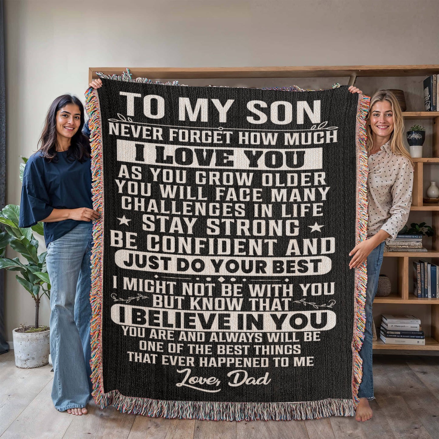 To My Son Woven Blanket