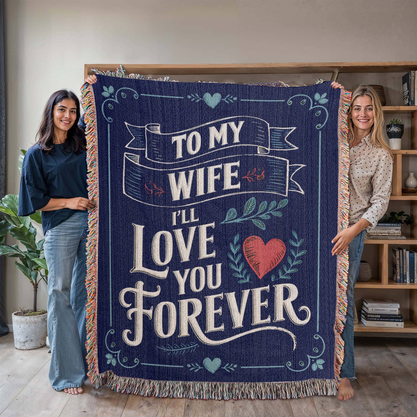 To My Wife Woven Blanket