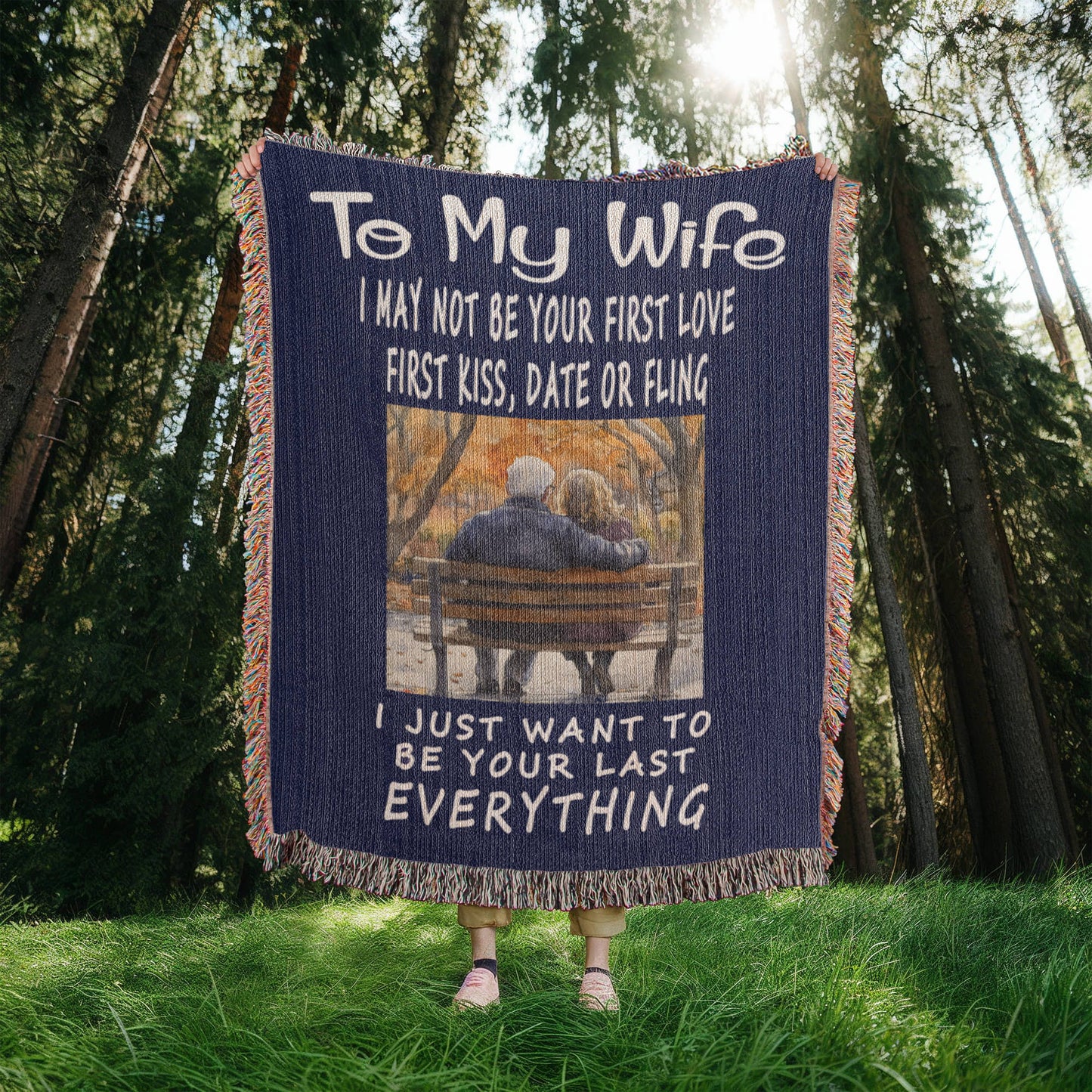 To My Wife Woven Blanket