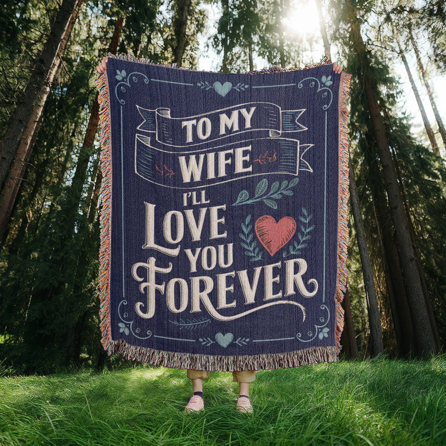 To My Wife Woven Blanket