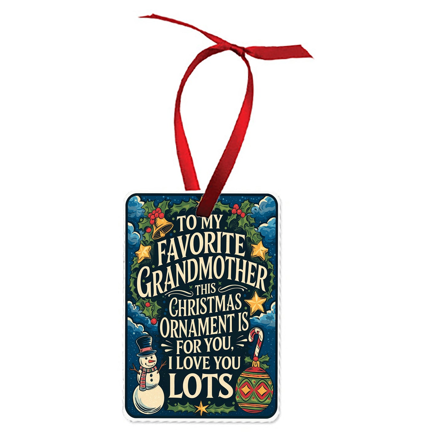 To My Favorite Grandmother Christmas Ornament