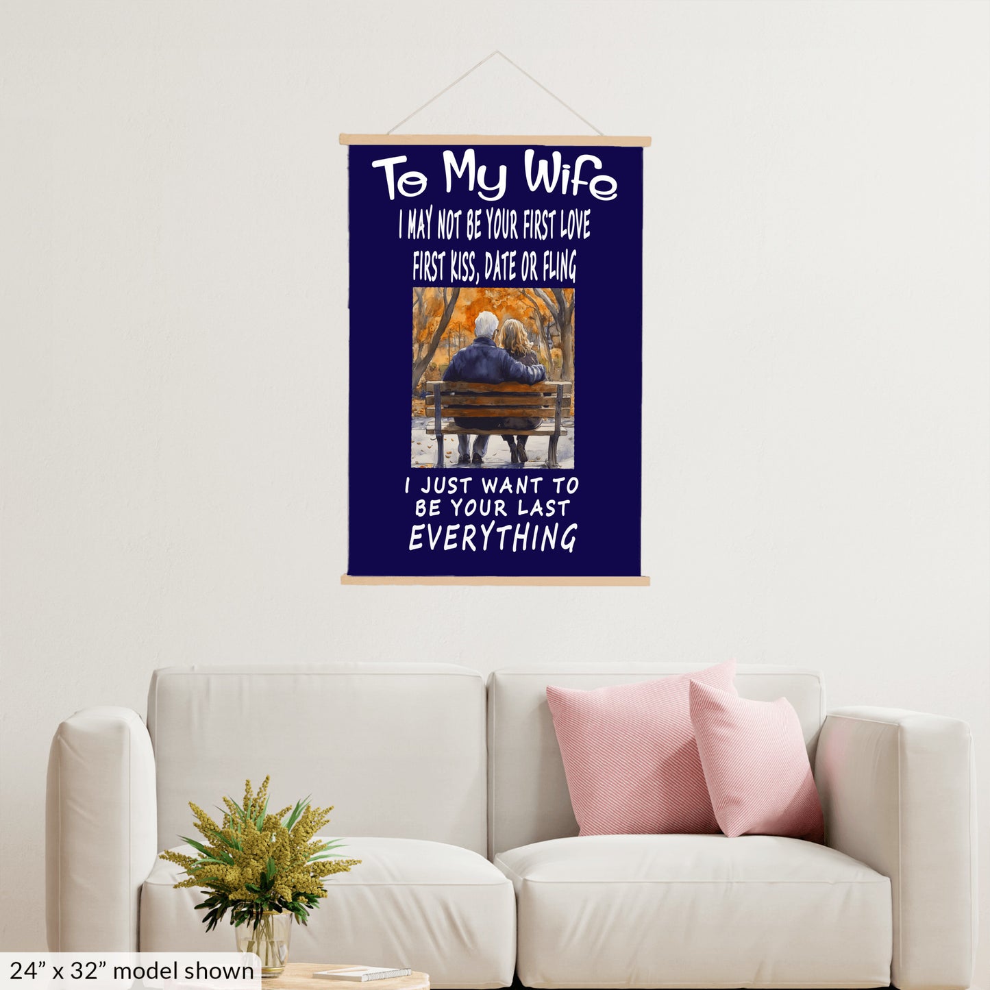 To My Wife Hanging Canvas