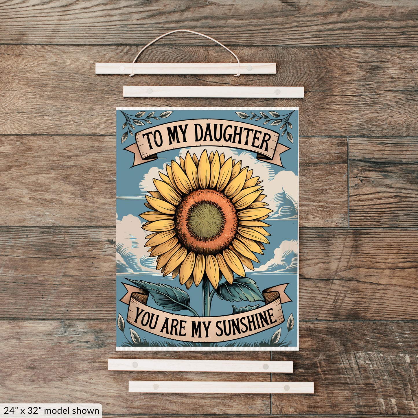 To My Daughter Hanging Canvas